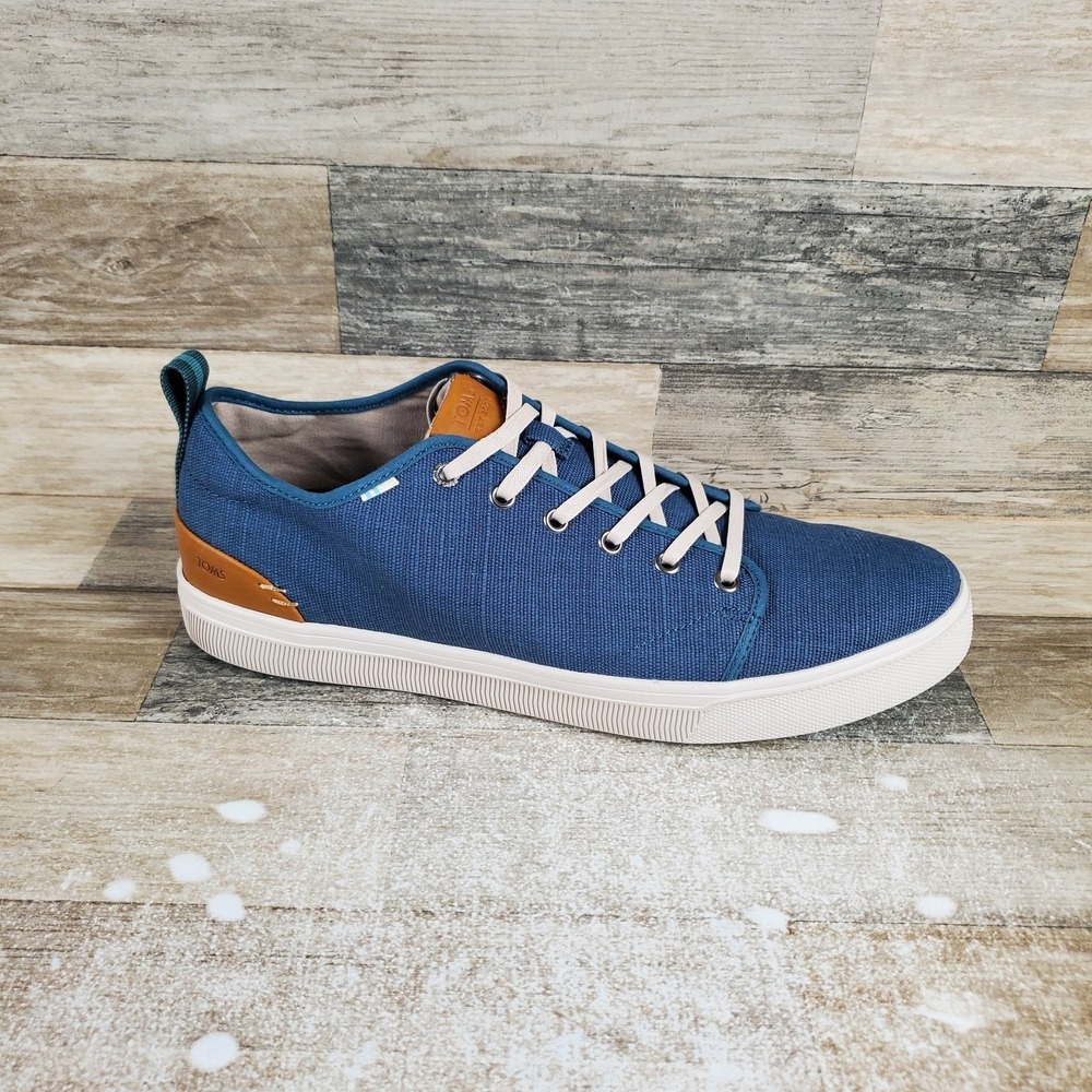 Toms Trvl Lite Low Mens Shoes 13 Airforse Blue Low Top Round Toe Casual Sneaker